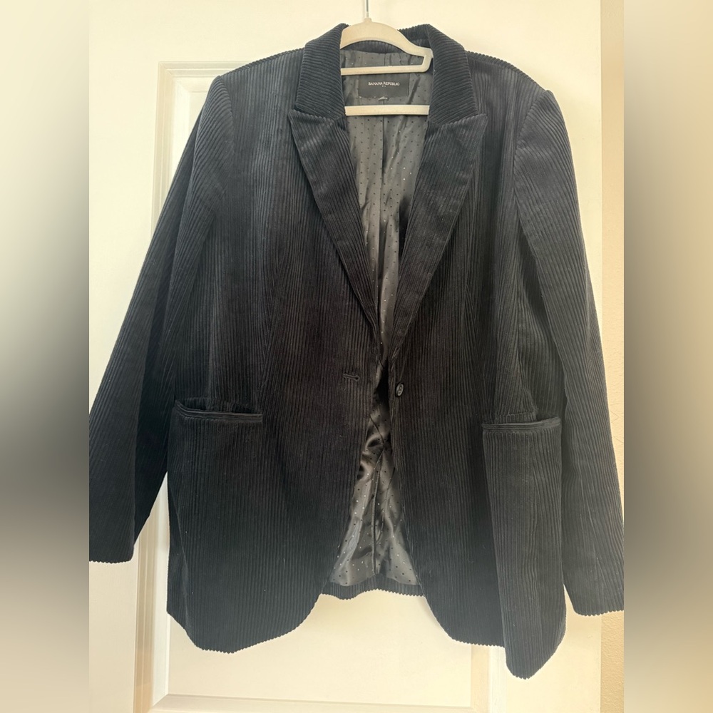 Banana Republic Black Corduroy Blazer